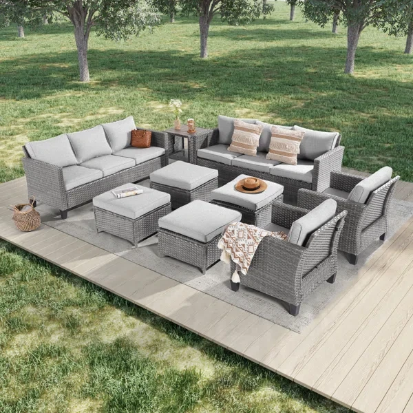 Asharee 8 - Person Outdoor Seating Group with Cushions