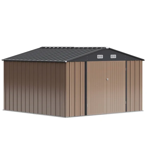 10 ft. W x 10 ft. D Outdoor Metal Storage Shed