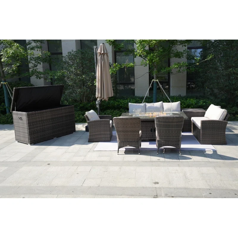 Algird 8 - Person Outdoor Seating Group with Cushions