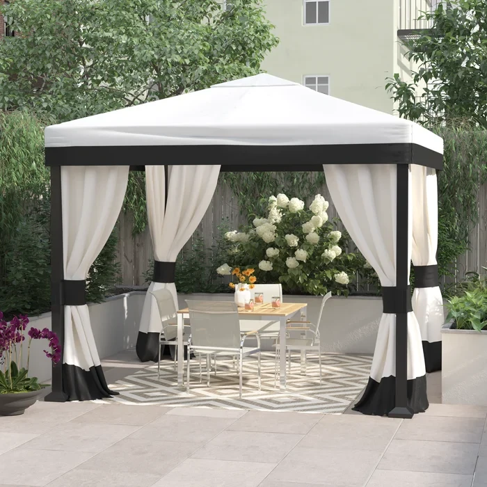 10 Ft. W x 10 FT. D Steel Patio Gazebo