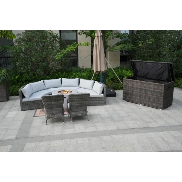 Algird 8 - Person Outdoor Seating Group with Cushions