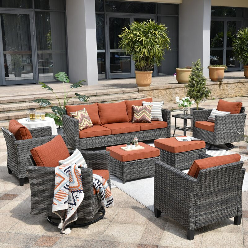 7 - Person Outdoor Seating Group with Cushions