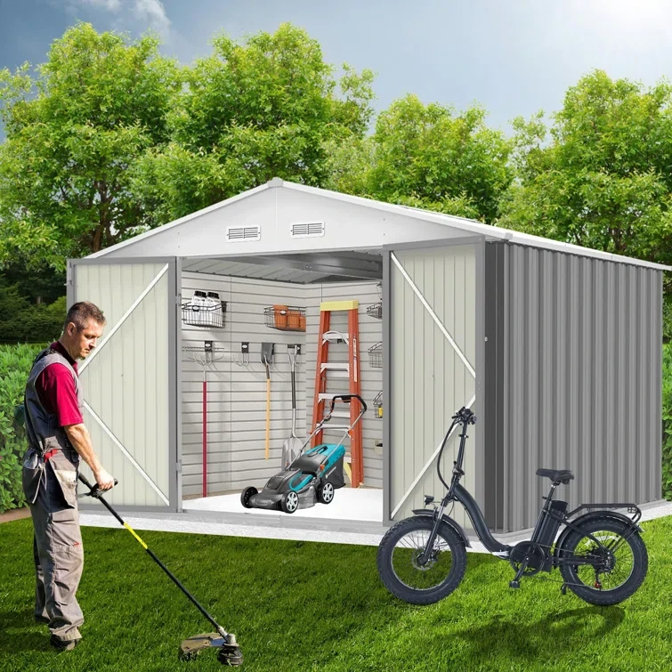 7 ft. W x 8 ft. D Metal Storage Shed