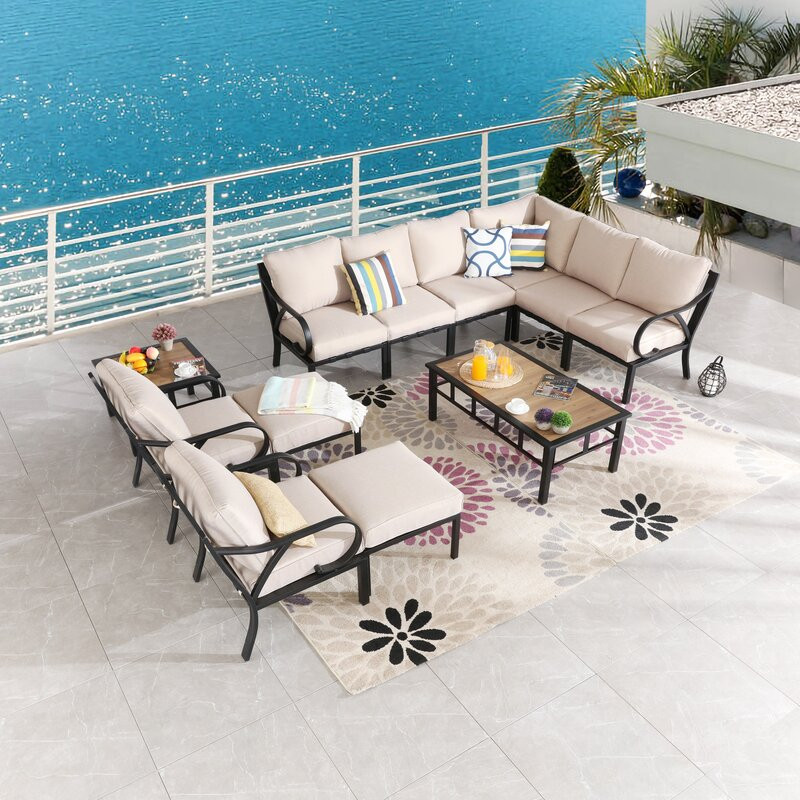 Torpoint 8 - Person Outdoor Seating Group with Cushions