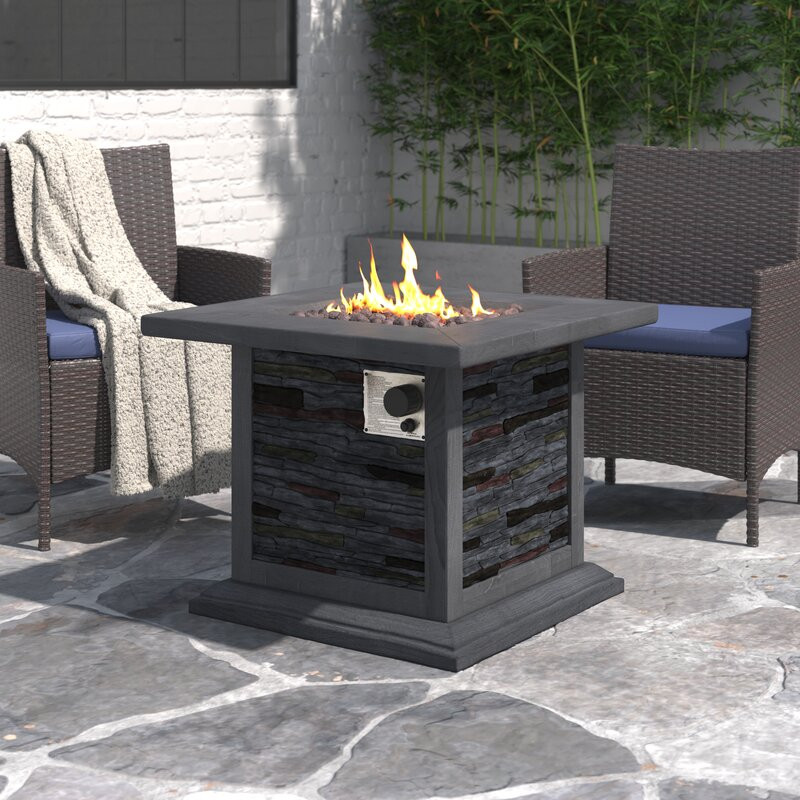 Matteo Stone Propane Gas Fire Pit Table