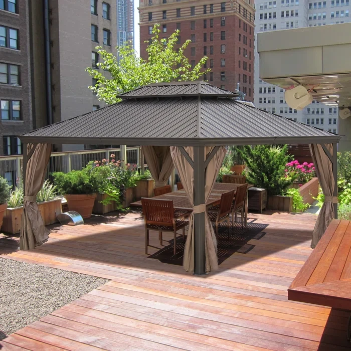 12 Ft. W x 16 Ft. D Metal Patio Gazebo