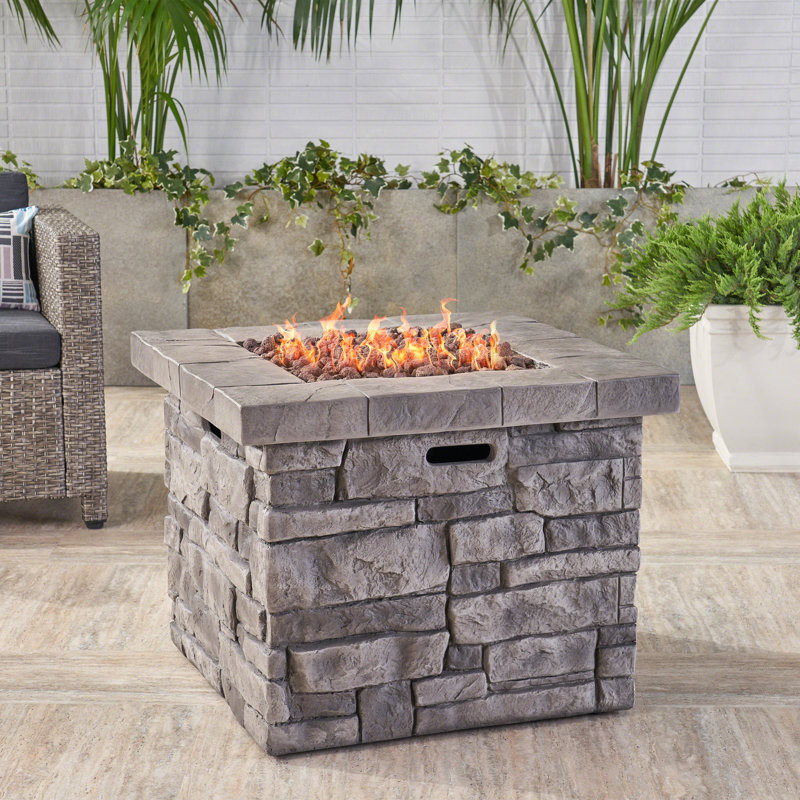 Cookson 24" H x 30" W Stone Propane Outdoor Fire Pit Table