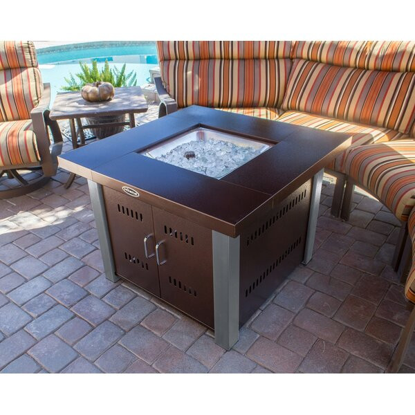 Social Steel Propane Fire Pit Table