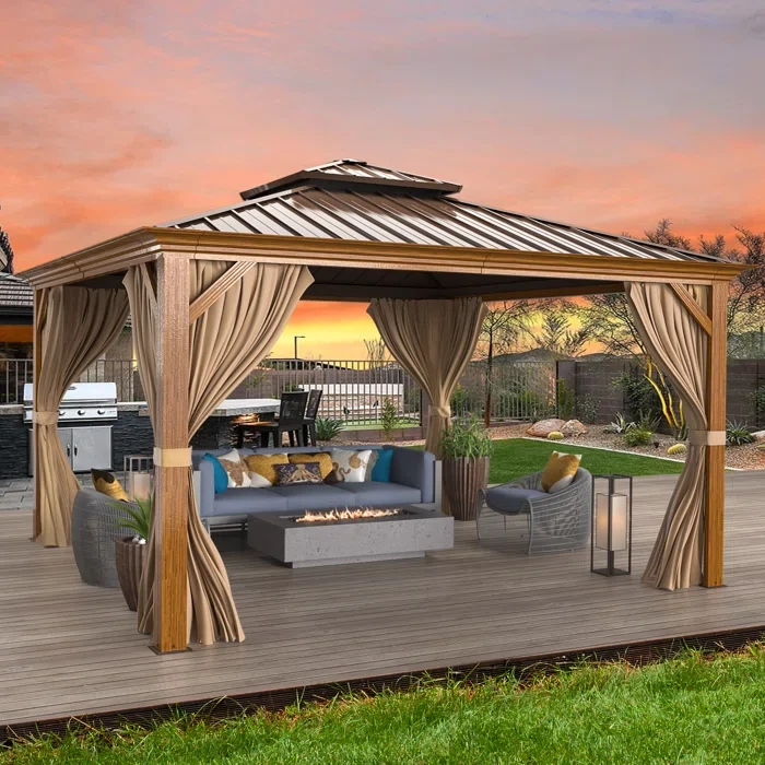 12 Ft. W x 12 Ft. D Aluminum Patio Gazebo