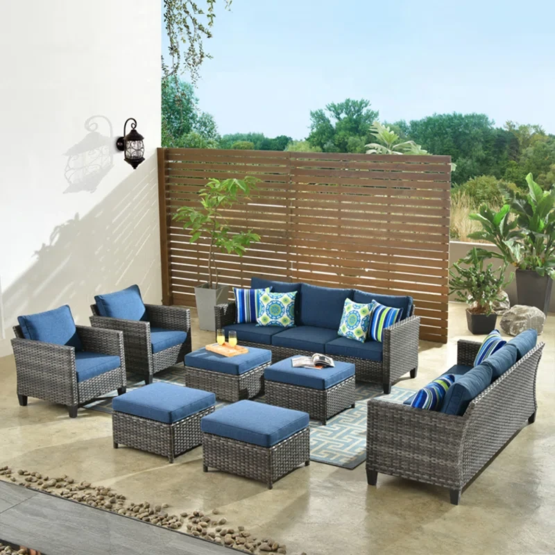 Amerissa 10 - Person Outdoor Seating Group with Cushions