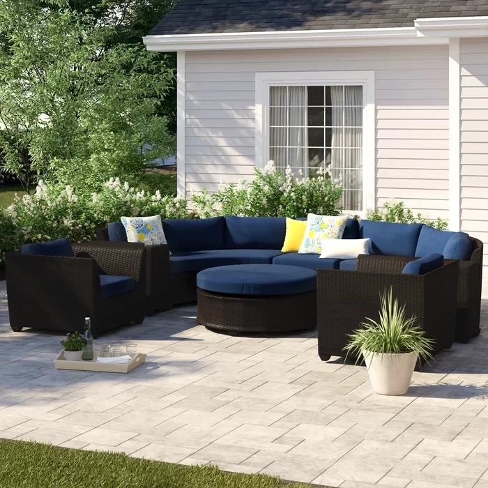 Anastase 7 - Person Outdoor Seating Group with Cushions