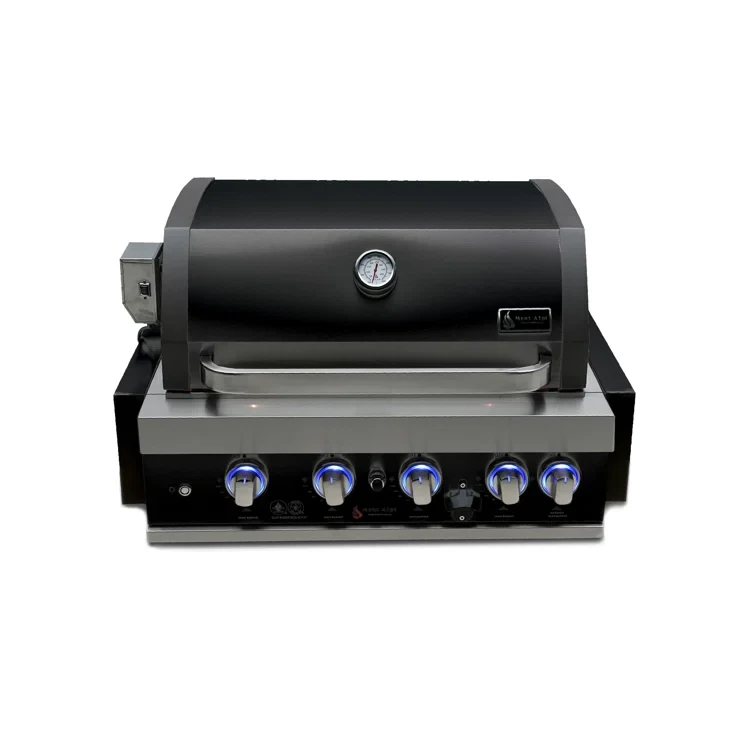 Mont Alpi 32" Black Stainless Steel Built-in Grill