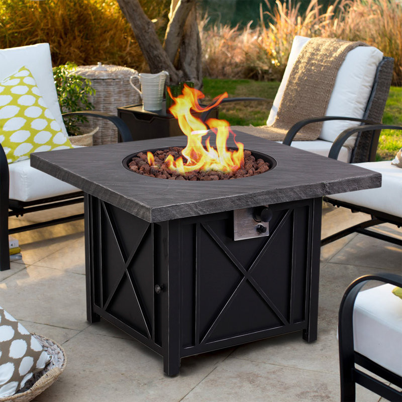 Nodra 24.5 H 50000 BTU Outdoor Gas Fire Pit Table