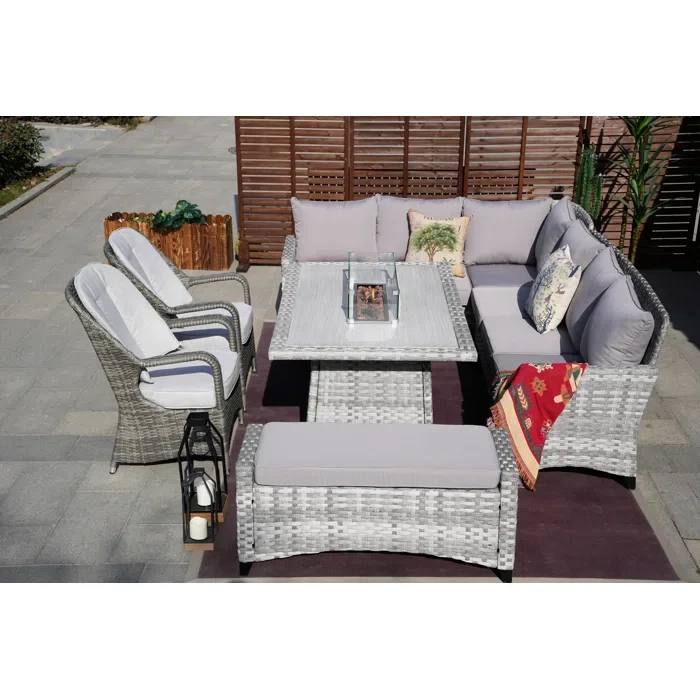 Algird 10 - Person Outdoor Seating Group with Cushions