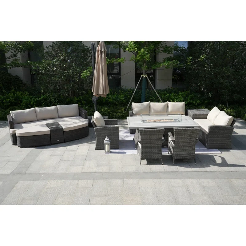 Alseepa 13 - Person Outdoor Seating Group with Cushions