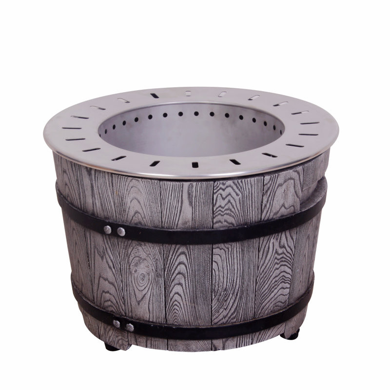 Jaisen 15.08'' H x 20.58'' W Stainless Steel Wood Burning Outdoor Fire Pit