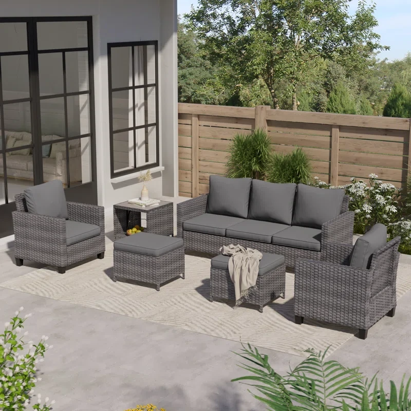 Beatha 7 - Person Outdoor Seating Group with Cushions