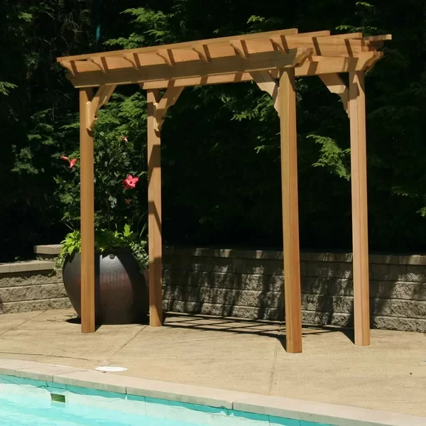 14 ft. W x 3 ft. D Tignall Solid Wood Pergola