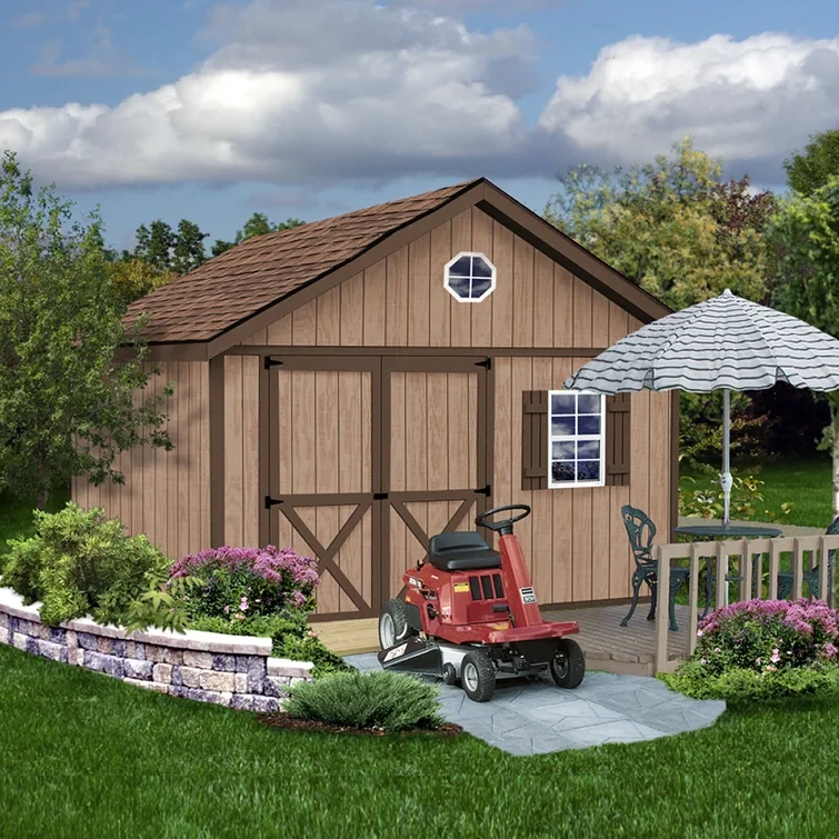 Brandon 12 ft. W x 12 ft. D Solid Wood Storage Shed