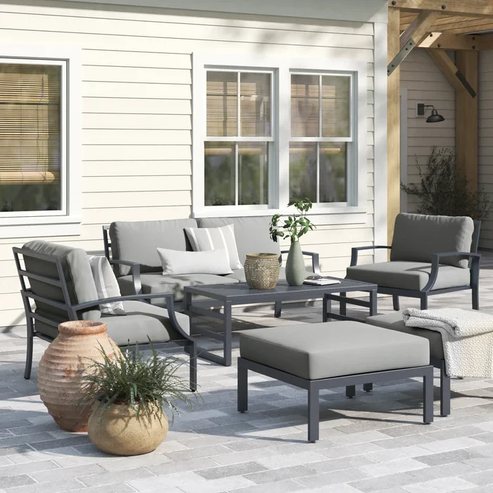 Analyssia 5 - Person Outdoor Seating Group with Cushions