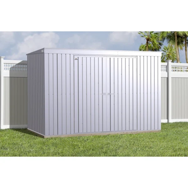 Elite 10 ft. W x 4 ft. D Galvanized Steel Portable Storage Shed