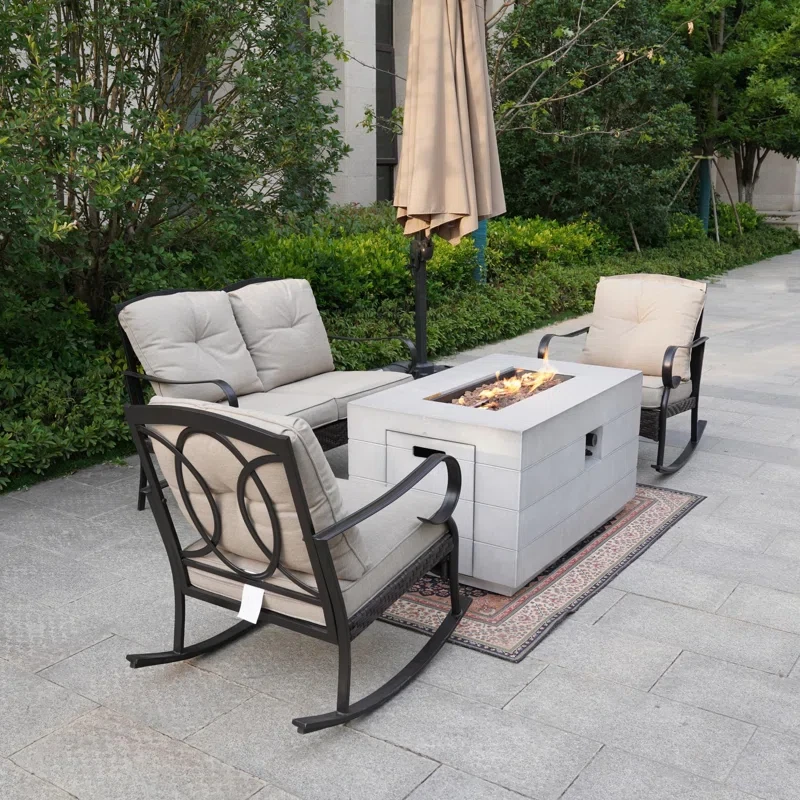 Amairany 4 - Person Outdoor Seating Group with Cushions