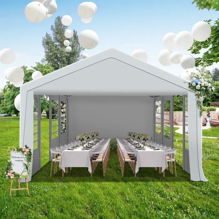 20 (ft) x 20 (ft) Galvanized Steel Party Tent - Heavy Duty Wedding Tent with 4 Sandbags