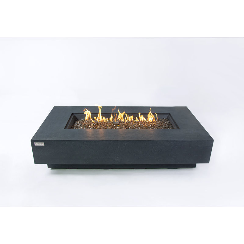 Positano&Riviera 60" Rectangular Concrete Fire Pit Table - by Elementi Plus