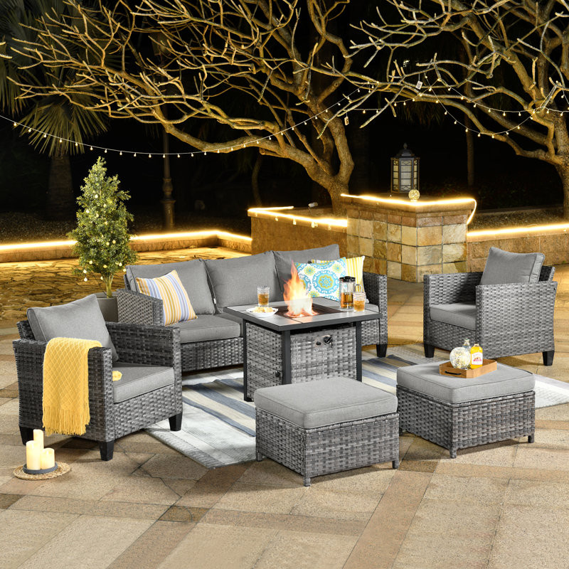 Allcot 5 - Person Outdoor Seating Group with Cushions