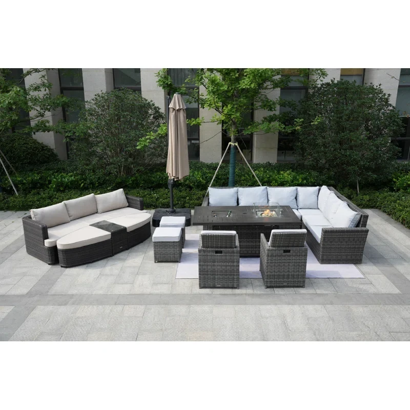 Aliaksey 15 - Person Outdoor Seating Group with Cushions