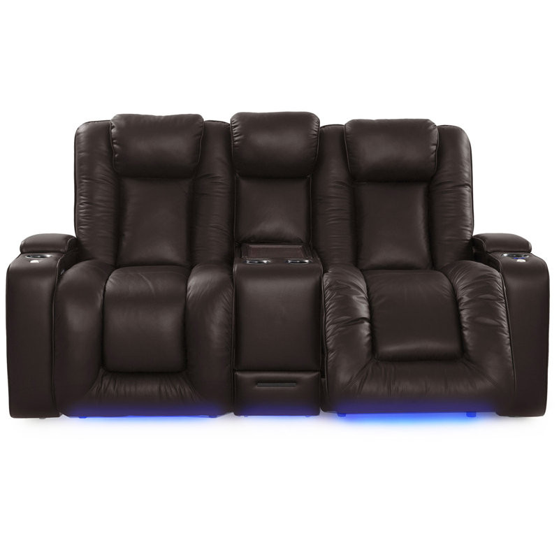 Mearl Upholstered Home Theater Seating with Cup Holder