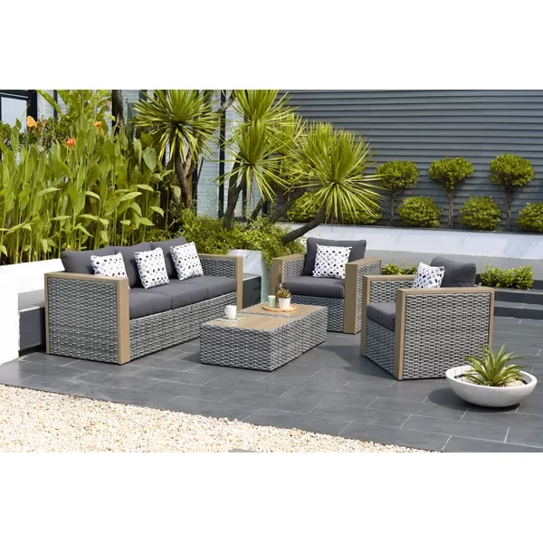 Alyisa 5 - Person Outdoor Seating Group with Cushions