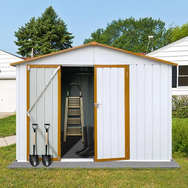 Garden 8 ft. W x 6 ft. D Metal Storage Shed