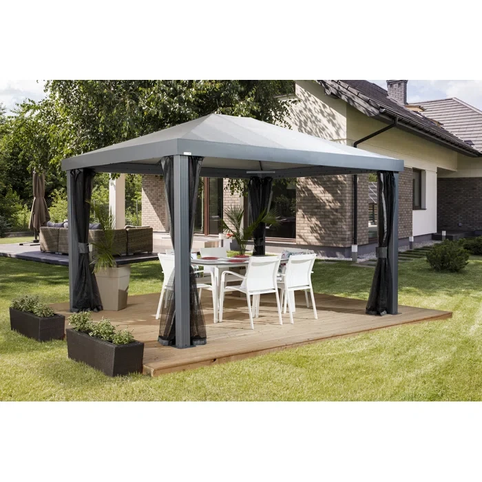 Monteserra 12 Ft. W x 10 FT. D Metal Patio Gazebo