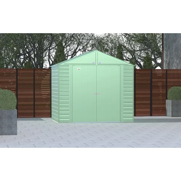 8 ft. W x 6 ft. D Galvanized Steel Storage Shed