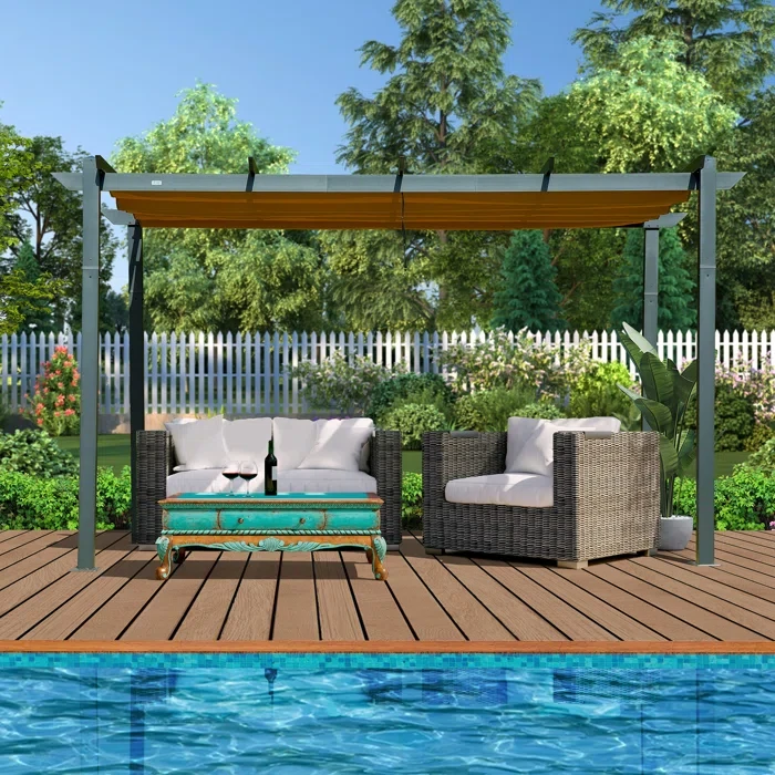 Palawan Aluminum Retractable Pergola with Canopy