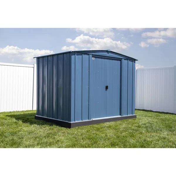 8 ft. W x 6 ft. D Galvanized Steel Storage Shed