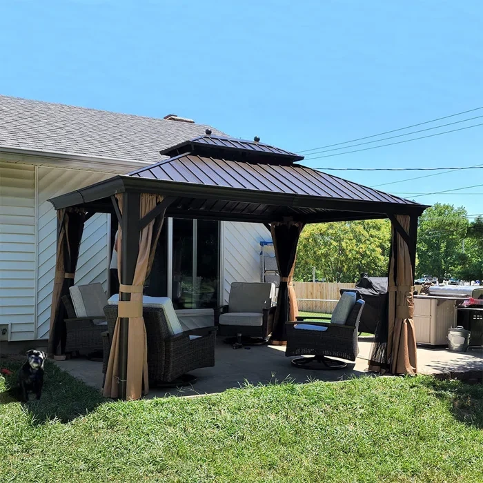 14 Ft. W x 10 Ft. D Aluminum Patio Gazebo