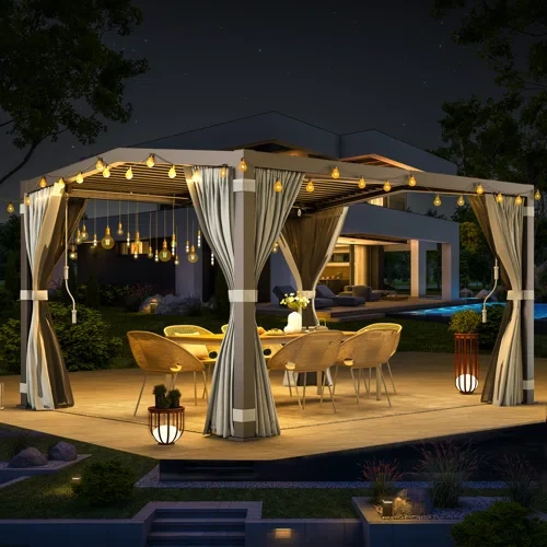 13 Ft. W x 11 Ft. D Aluminum Pergola