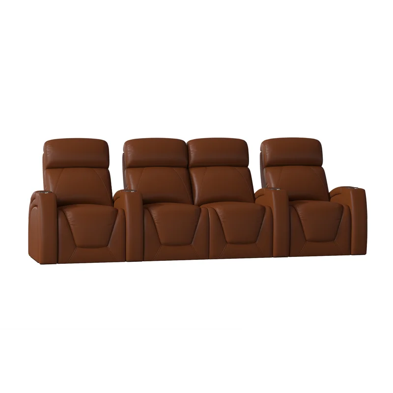 Zone HR Series Upholstered Power Reclining Home Theater Seating with Cup Holder