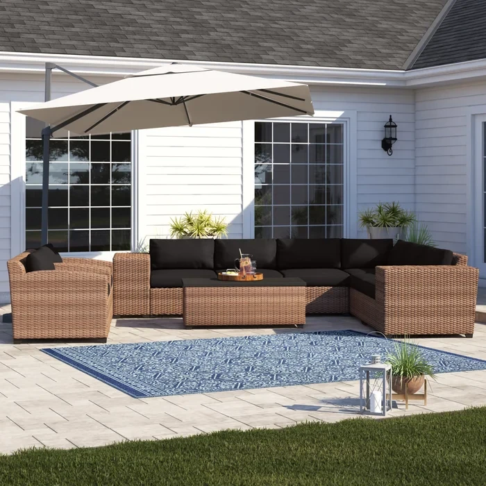 Ambroselli 7 - Person Outdoor Seating Group with Cushions