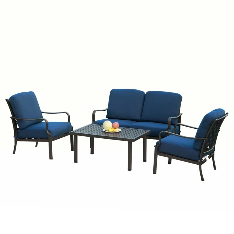 Outdoor 4 Pcs Patio Conversation Set