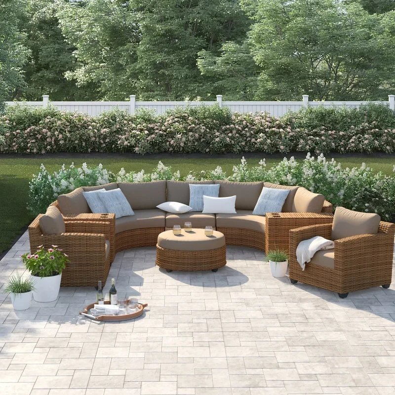 Ambroselli 8 - Person Outdoor Seating Group with Cushions