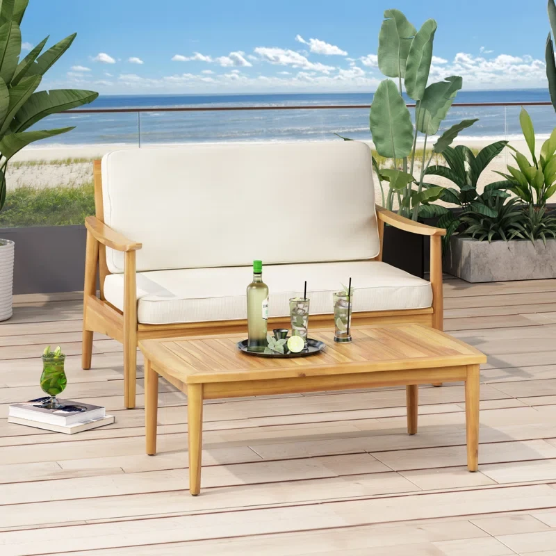 Bohumila 2 - Person Outdoor Seating Group with Cushions