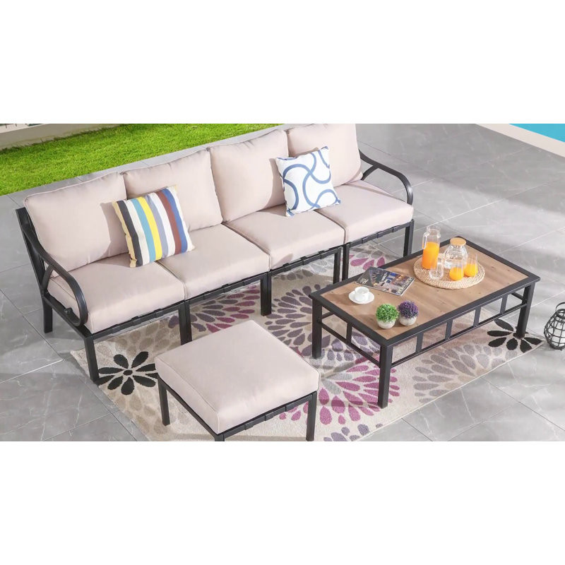 Torpoint 4 - Person Outdoor Seating Group with Cushions