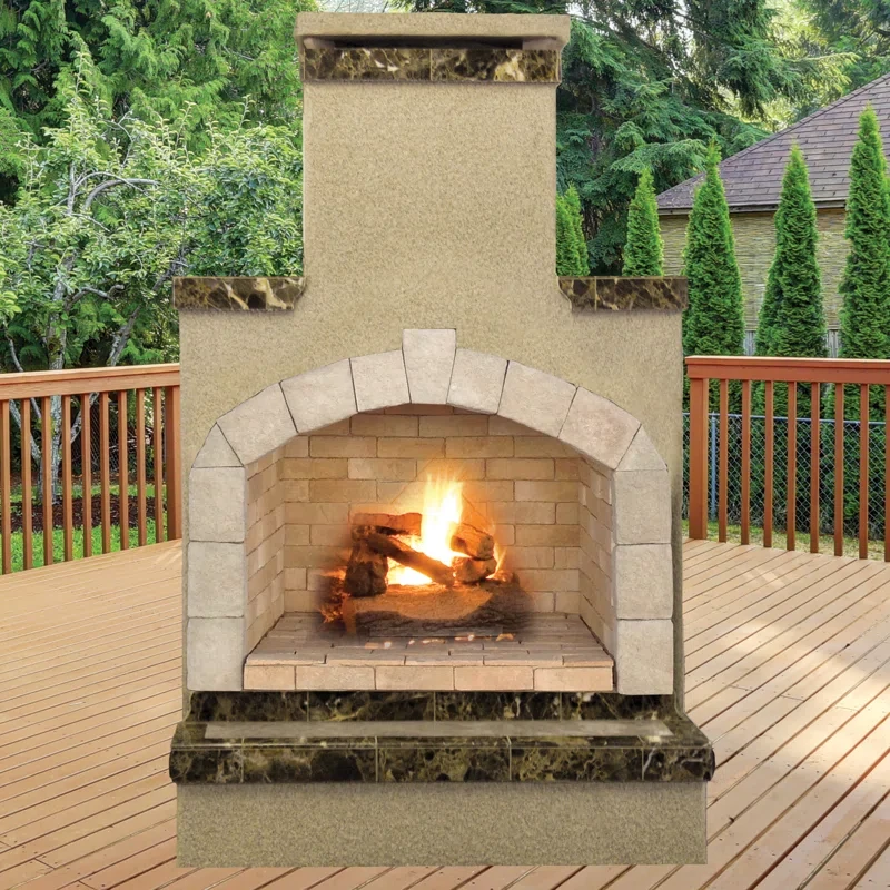 78" H Propane Outdoor Fireplace