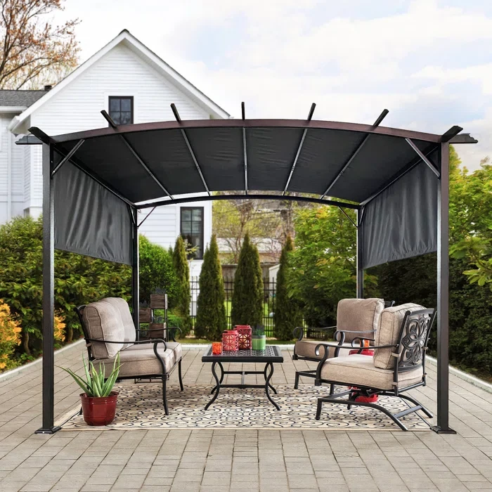 10 Ft.W x 7 Ft. D Steel Patio Gazebo