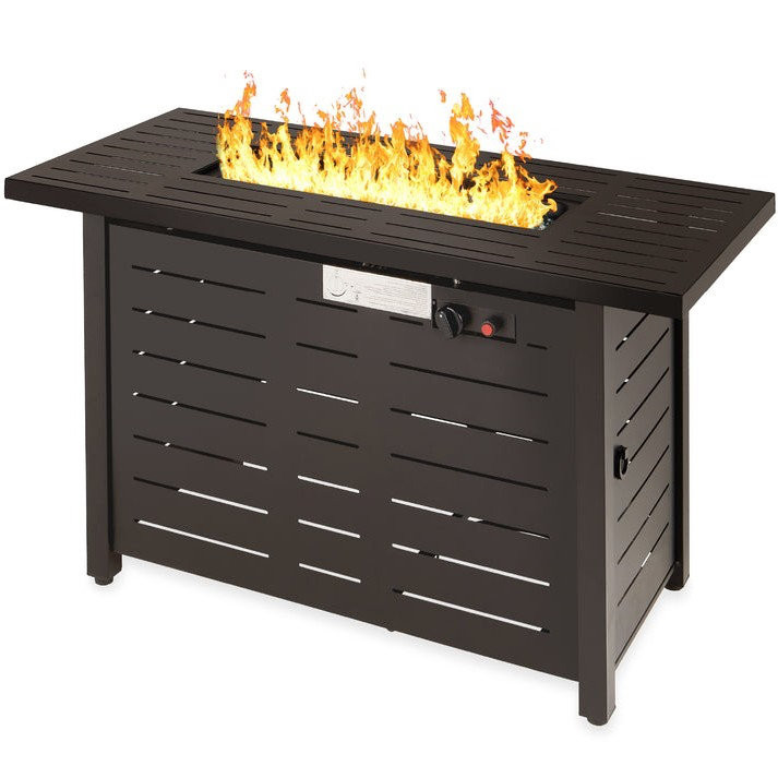 25" H x 20" W Steel Propane Outdoor Fire Pit Table