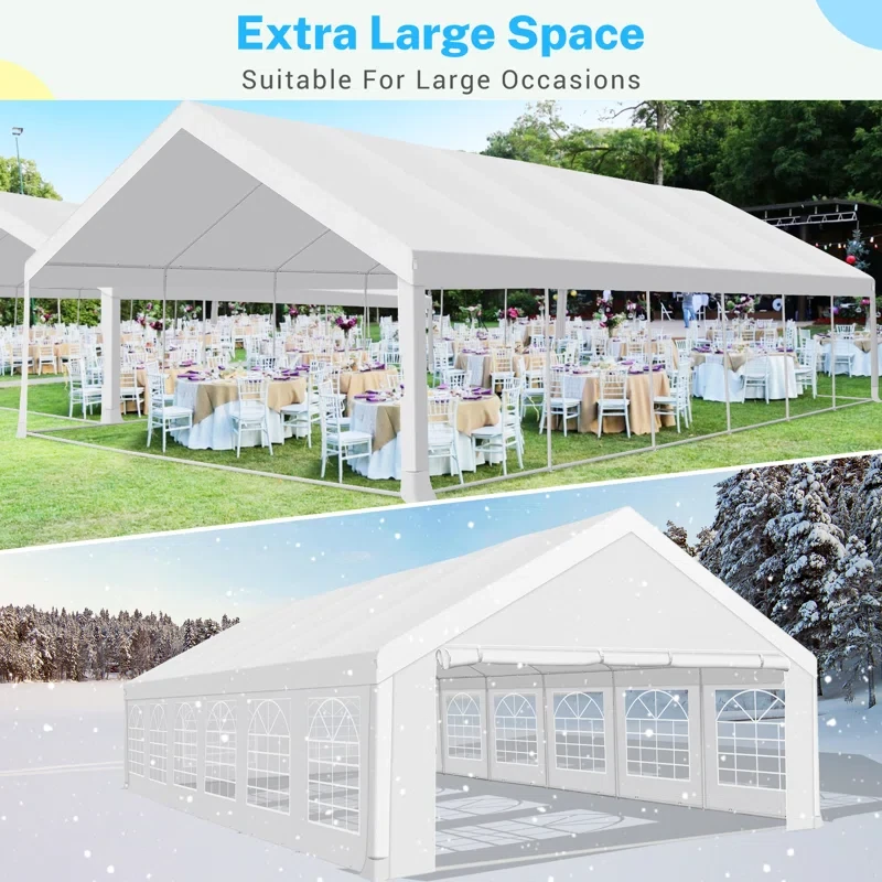 20 Ft. W x 40 Ft. D Metal Party Tent