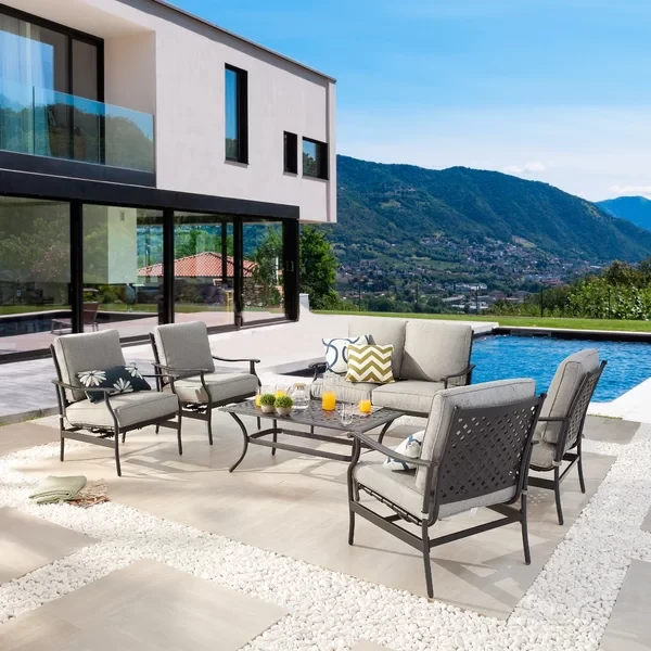 Gaitan 6 - Person Outdoor Seating Group with Cushions